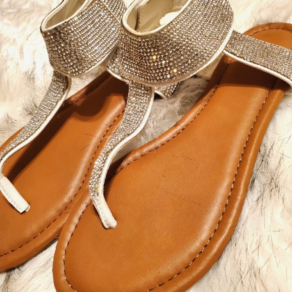 Rhinestone Thong Sandal